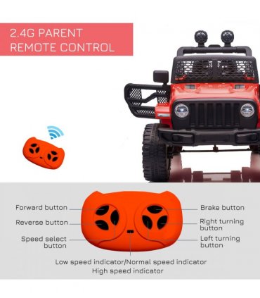 12V Kids Electric Ride On Car Truck Off-road Toy W/ Remote Control Red