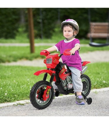6V Kids Electric Motorbike Motorcycle Ride On for 3-6 Years Red HOMCOM