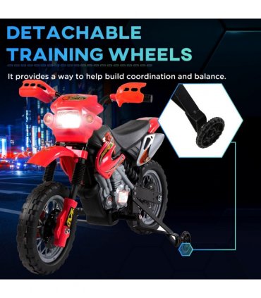 6V Kids Electric Motorbike Motorcycle Ride On for 3-6 Years Red HOMCOM