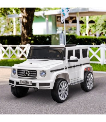 Mercedes Benz G500 12V Kids Electric Ride On Car Remote Control White HOMCOM