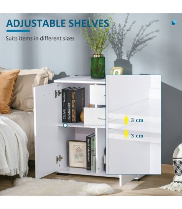 Shoe Cabinet Storage Cupboard 2-Tier Wood Tipping Bucket Modern Hall