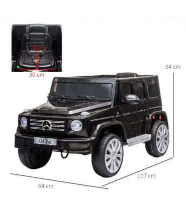 Mercedes Benz G500 12V Kids Electric Ride On Car Remote Control Black HOMCOM