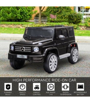 Mercedes Benz G500 12V Kids Electric Ride On Car Remote Control Black HOMCOM