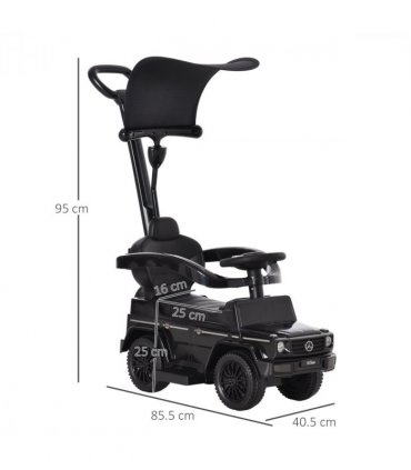 Benz G350 Ride-on Sliding Car Floor Slider Stroller Kids Vehicle, Black HOMCOM