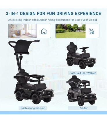 Benz G350 Ride-on Sliding Car Floor Slider Stroller Kids Vehicle, Black HOMCOM