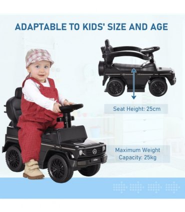 Benz G350 Ride-on Sliding Car Floor Slider Stroller Kids Vehicle, Black HOMCOM
