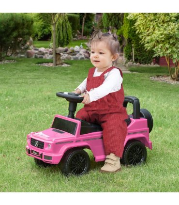 Benz G350 Kids Ride on Sliding Car w/ Under Seat Storage No Power Pink HOMCOM