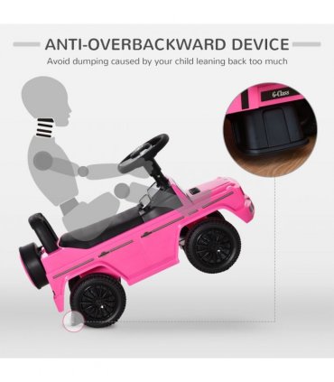 Benz G350 Kids Ride on Sliding Car w/ Under Seat Storage No Power Pink HOMCOM