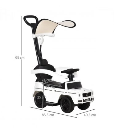 Ride-on Sliding Car Floor Slider Stroller Kids Vehicle, White,x 40.5Wcm