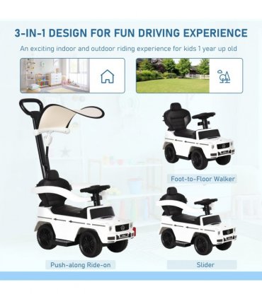 Ride-on Sliding Car Floor Slider Stroller Kids Vehicle, White,x 40.5Wcm