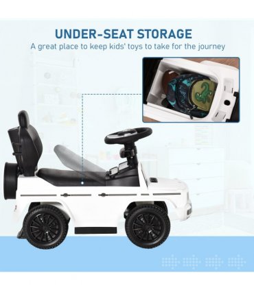 Ride-on Sliding Car Floor Slider Stroller Kids Vehicle, White,x 40.5Wcm