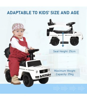 Ride-on Sliding Car Floor Slider Stroller Kids Vehicle, White,x 40.5Wcm