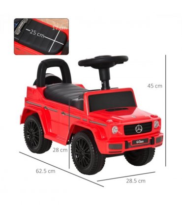Ride-on Sliding Car PP 62.5L x 28.5W x 41.5H cm Benz G350 Kids Storage No Power