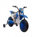 Kids Electric Motorbike Ride-On Motorcycle Training Wheels - Blue 12V 3-5 Years