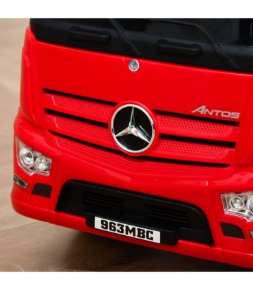 3-in-1 Ride On Car Kids Mercedes Truck Storage for 12 - 36 Months Red