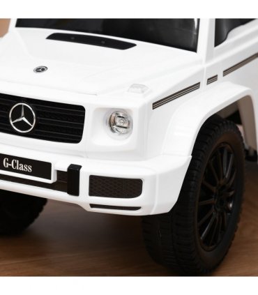HOMCOM Benz G350 Kids Ride on Sliding Car w/ Under Seat Storage No Power White