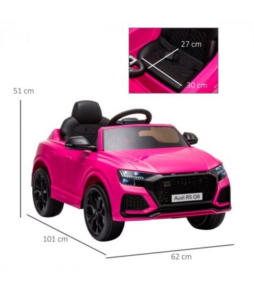 Audi RS Q8 6V Kids Electric Ride On Car Toy w/ Remote Control Pink HOMCOM