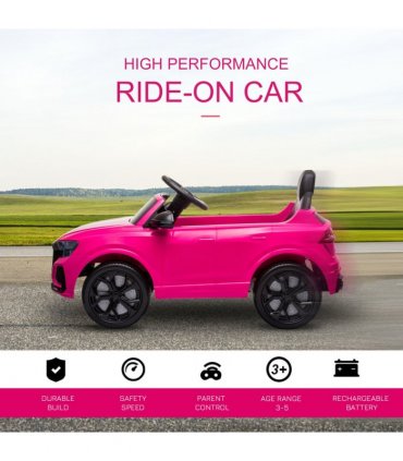 Audi RS Q8 6V Kids Electric Ride On Car Toy w/ Remote Control Pink HOMCOM