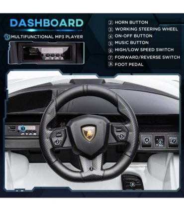 Lamborghini SIAN 12V Kids Electric Ride On Car Toy w/ Remote Control HOMCOM