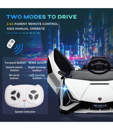 Lamborghini SIAN 12V Kids Electric Ride On Car Toy w/ Remote Control HOMCOM