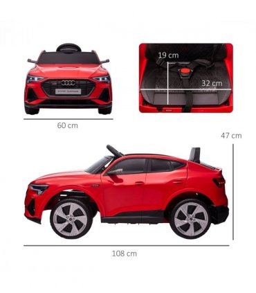 12V Kids Electric Ride-On Car/ w Remote Control, Lights, Music - Red