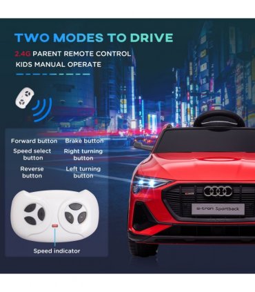 12V Kids Electric Ride-On Car/ w Remote Control, Lights, Music - Red