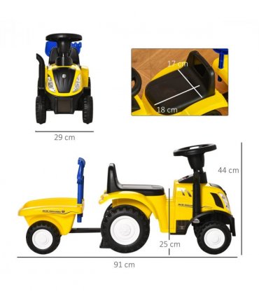 Ride On Tractor Toddler Walker Foot To Floor Slider 12-36 Months Yellow HOMCOM