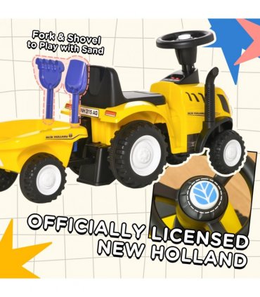 Ride On Tractor Toddler Walker Foot To Floor Slider 12-36 Months Yellow HOMCOM