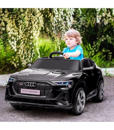 12V Kids Electric Ride-On Car/ w Remote Control, Lights, Music - Black