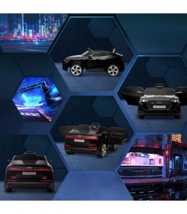 12V Kids Electric Ride-On Car/ w Remote Control, Lights, Music - Black