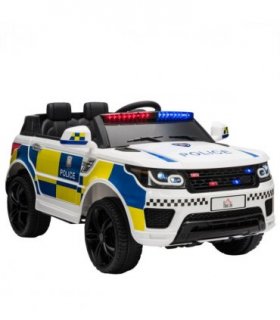 12V Kid Electric Ride On Police Car w/ Remote Siren Bluetooth 3-6 Years HOMCOM