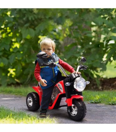 Kids 6V Electric Motorcycle Ride-On Toy Battery 18 - 36 Months Red HOMCOM