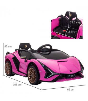 Lamborghini SIAN 12V Kids Electric Ride On Car Toy w/ Remote Control HOMCOM