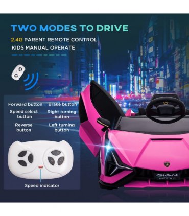 Lamborghini SIAN 12V Kids Electric Ride On Car Toy w/ Remote Control HOMCOM