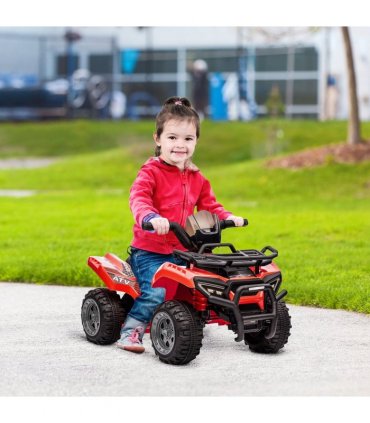 Kids Electric Ride on Car Toddler Quad Bike ATV Red 6V 45H x 70L x 42Wcm