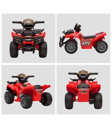 Kids Electric Ride on Car Toddler Quad Bike ATV Red 6V 45H x 70L x 42Wcm