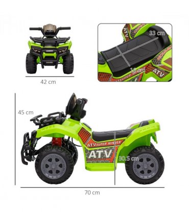 6V Kids Electric Ride on Car Toddler Quad Bike ATV for 18-36 month