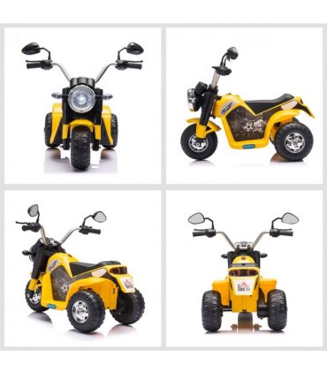 Kids 6V Electric Motorcycle Ride-On Toy Battery 18 - 36 Months Yellow HOMCOM