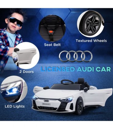 Audi RS e-tron GT Licensed 12V Kids Electric Ride on W/ Remote, White
