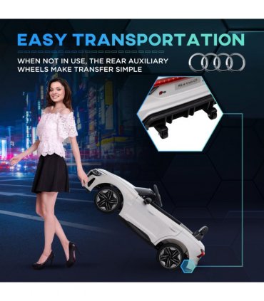 Audi RS e-tron GT Licensed 12V Kids Electric Ride on W/ Remote, White