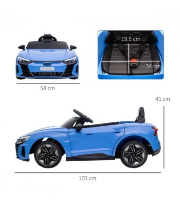 Audi RS e-tron GT Licensed 12V Kids Electric Ride on W/ Remote, Blue
