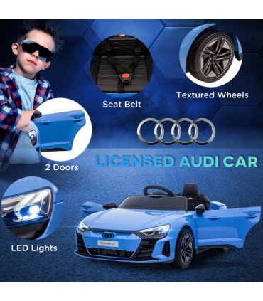 Audi RS e-tron GT Licensed 12V Kids Electric Ride on W/ Remote, Blue