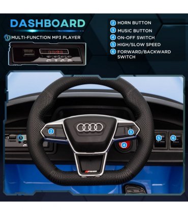 Audi RS e-tron GT Licensed 12V Kids Electric Ride on W/ Remote, Blue