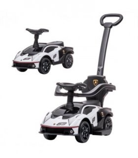 Lamborghini 2 in 1 Baby Ride on Push Car Toddler Push Along Car, White