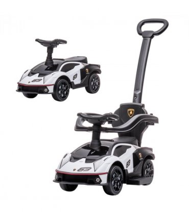 Lamborghini 2 in 1 Baby Ride on Push Car Toddler Push Along Car, White