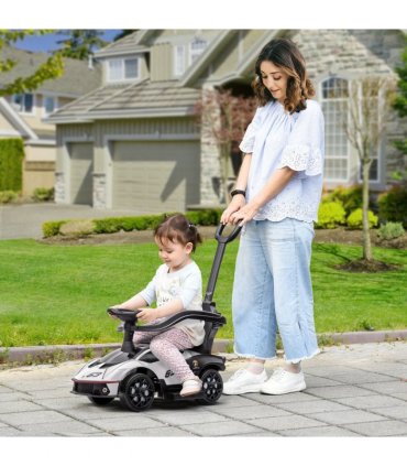 Lamborghini 2 in 1 Baby Ride on Push Car Toddler Push Along Car, White
