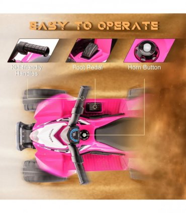 Honda Licensed Kids Electric Quad Bike 6V ATV Ride On 1.5-3 Years Pink