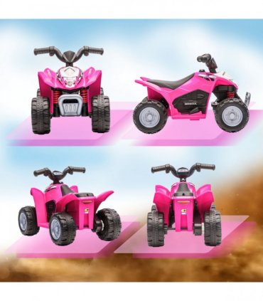 Honda Licensed Kids Electric Quad Bike 6V ATV Ride On 1.5-3 Years Pink