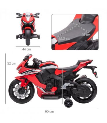 Honda Licensed 6V Kids Electric Motorbike Ride On Car for 3-5 Years Red HOMCOM