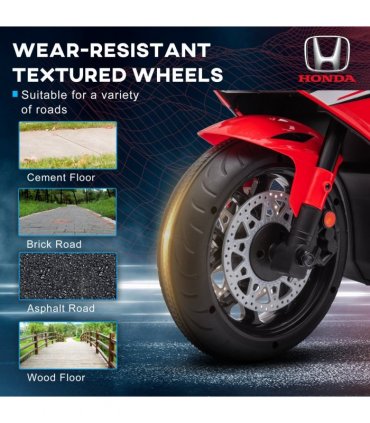 Honda Licensed 6V Kids Electric Motorbike Ride On Car for 3-5 Years Red HOMCOM